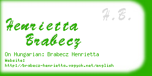 henrietta brabecz business card